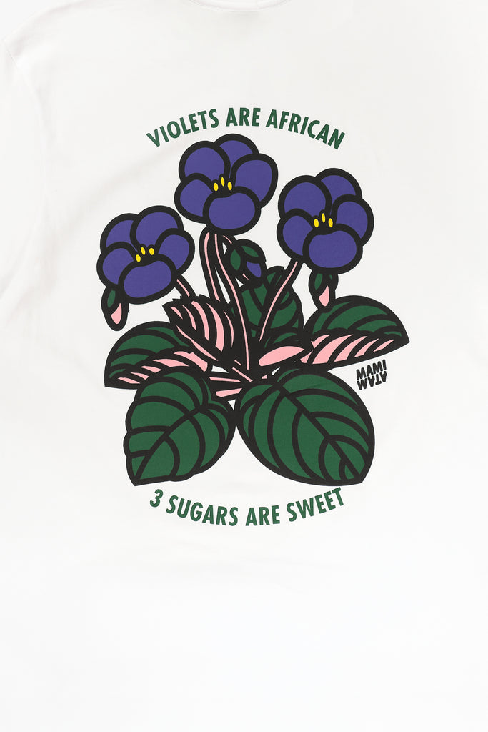 ami Wata 3 Sugars Sweet graphic surf tee made in Africa from cotton