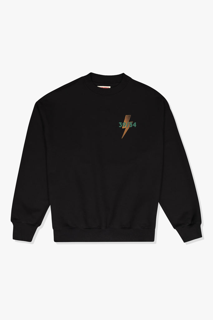 Front of African Storm Sweat in black with 39/54 graphic